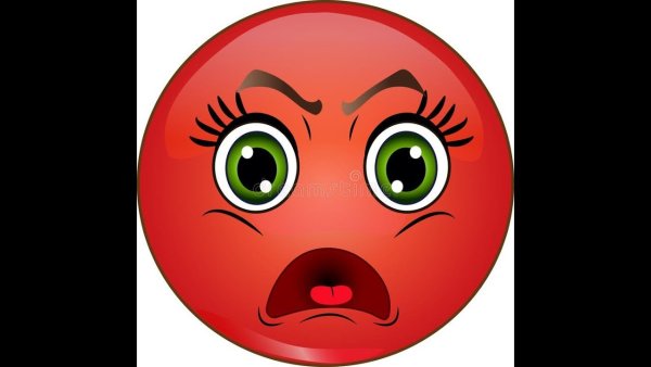 Плачущий красный смайлик