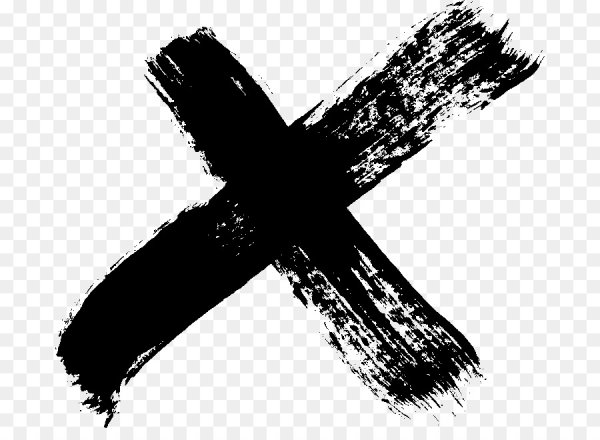 Крестик черный без фона
