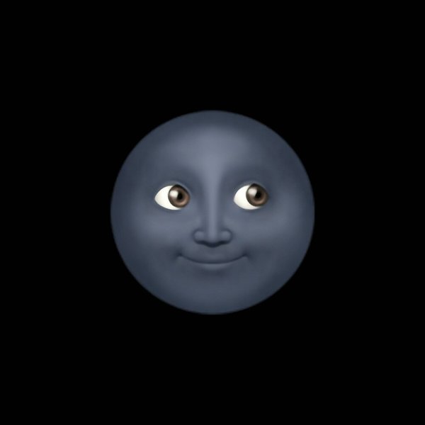 Смайлик черная Луна