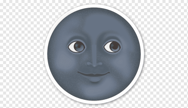 Смайлик Луна с лицом