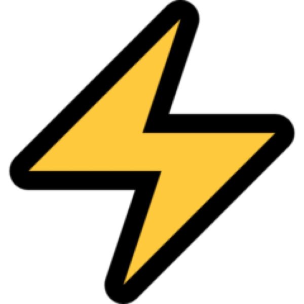 Значок молнии эмодзи