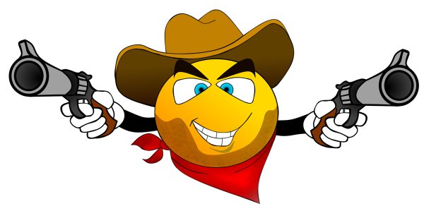 Смайлик с пистолетом