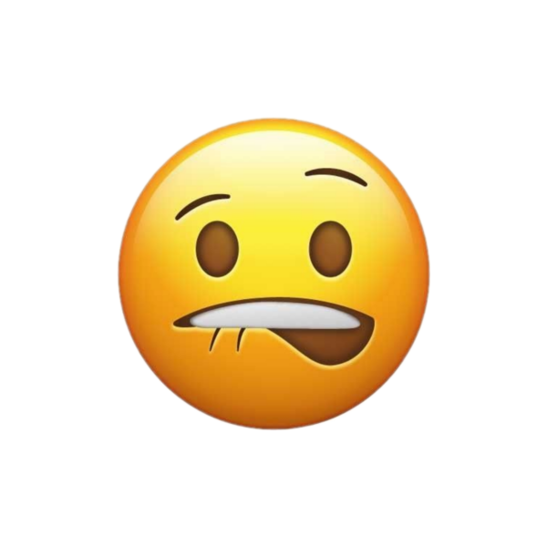 Смайлик прикусывающий губу