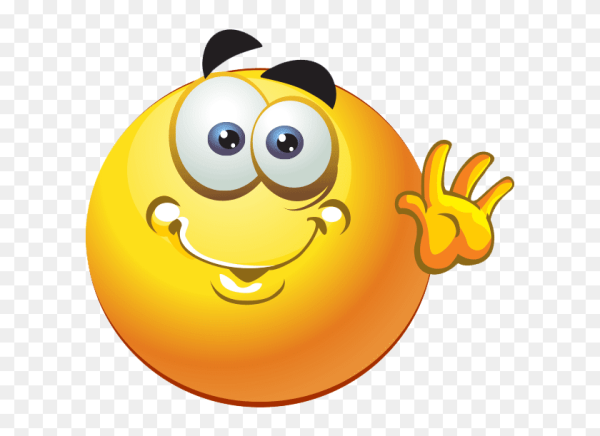 Смайлик машет рукой