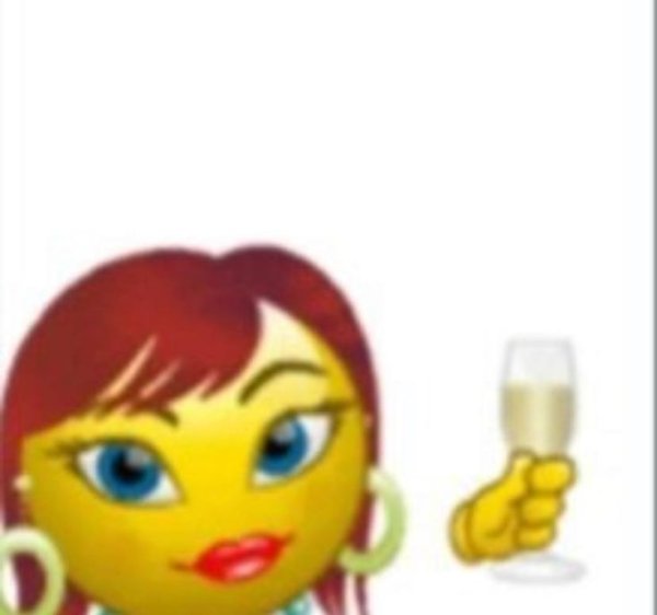 Смайлик с бокалом
