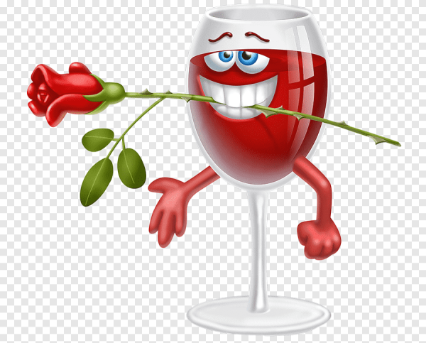 Смайлик с фужером