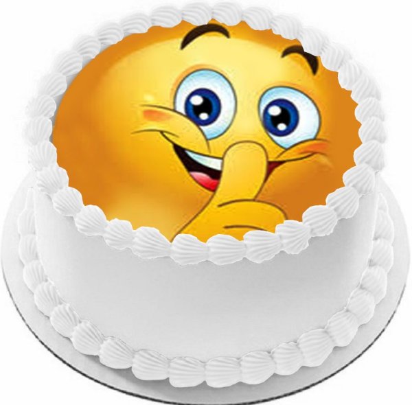 Тортик смайлик из сливок