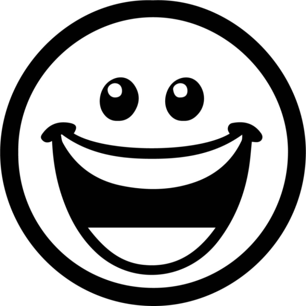 Смайл черно белый