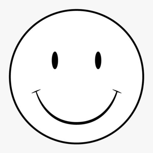 Веселый Смайл черно белый
