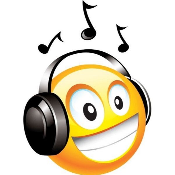 Смайлик с наушниками