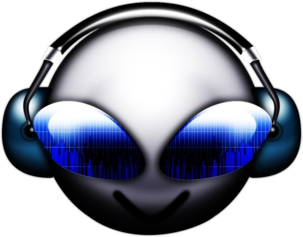 Смайлик с наушниками