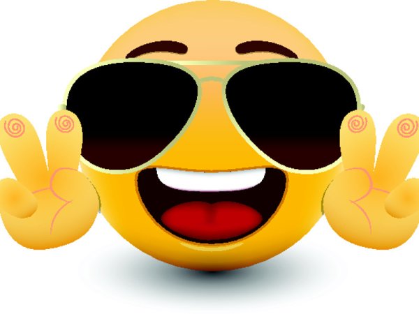 Смайлик в очках без фона