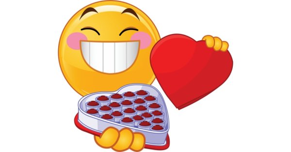 Смайлик дарит подарок