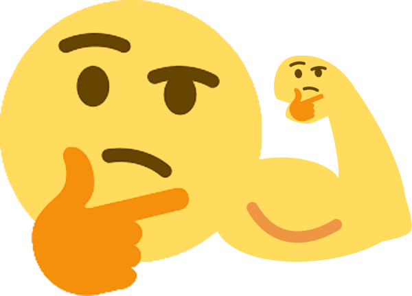 Задумчивый смайлик на прозрачном фоне