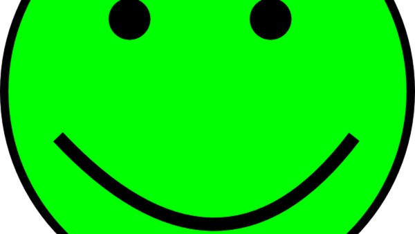 Веселый смайлик зеленый