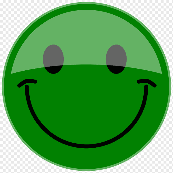 Веселый смайлик зеленый