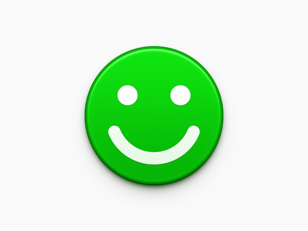 Веселый смайлик зеленый