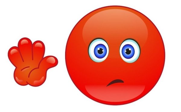 Красный смайлик