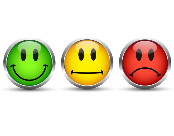 Грустный и веселый смайлик