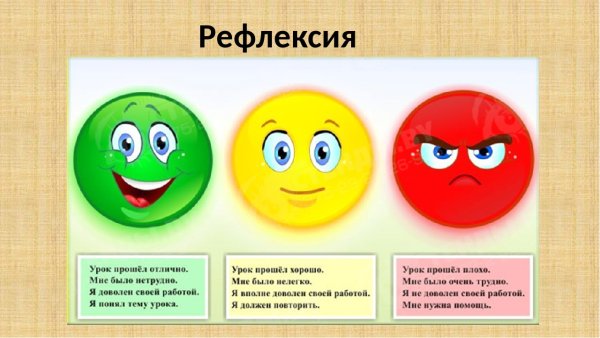 Смайлики для рефлексии на уроке
