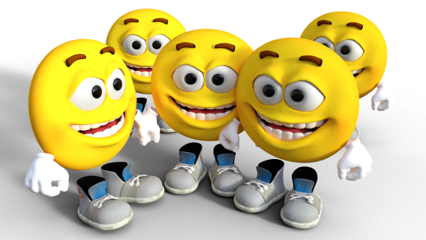 Несколько смайликов на белом фоне