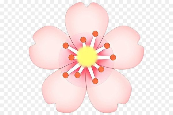 Розовый цветок смайлик