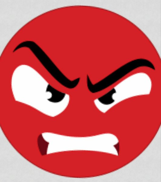 Стикер злой смайлик
