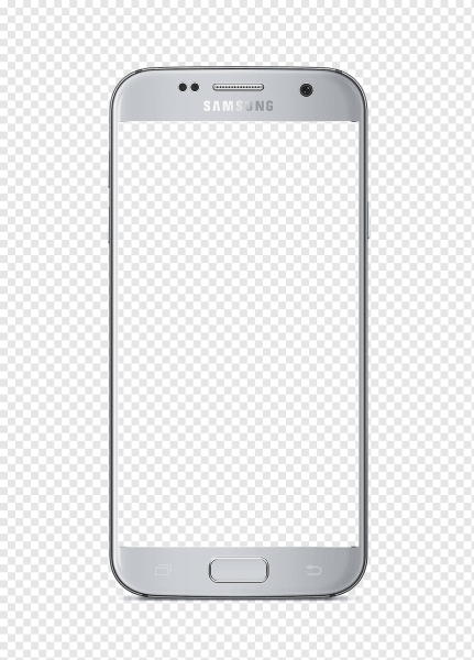 Смартфон на белом фоне