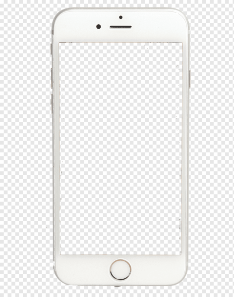 Экран смартфона на прозрачном фоне