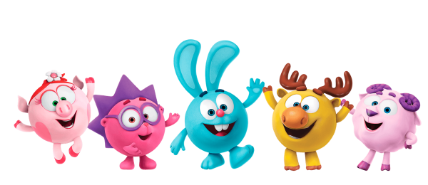 Смешарики на белом фоне