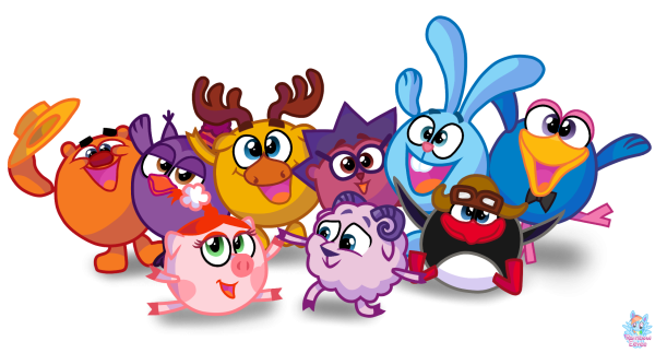 Смешарики на прозрачном фоне