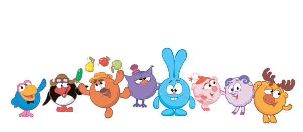 Смешарики на прозрачном фоне