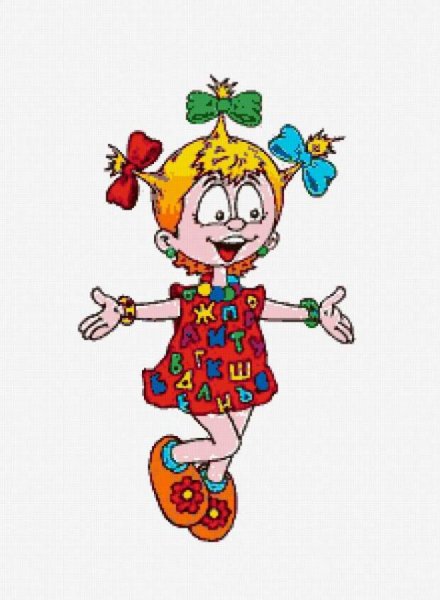 Смешная девочка рисунок