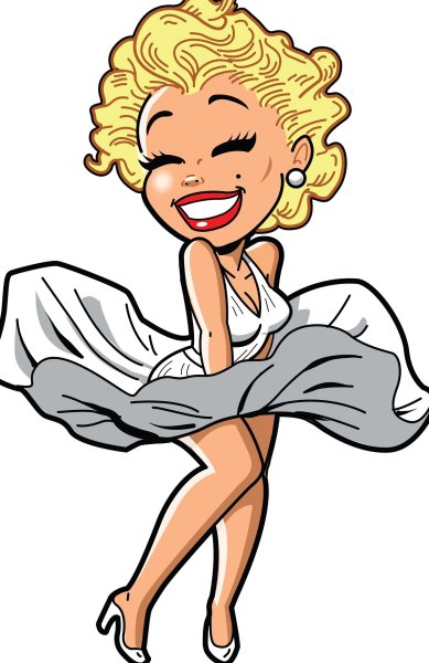 Мэрилин Монро эскиз мультяшка