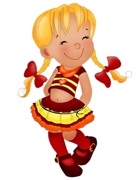 Девочка с косичками мультик