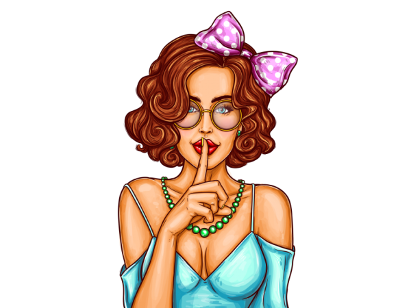 Нарисованные девушки в стиле поп-арт