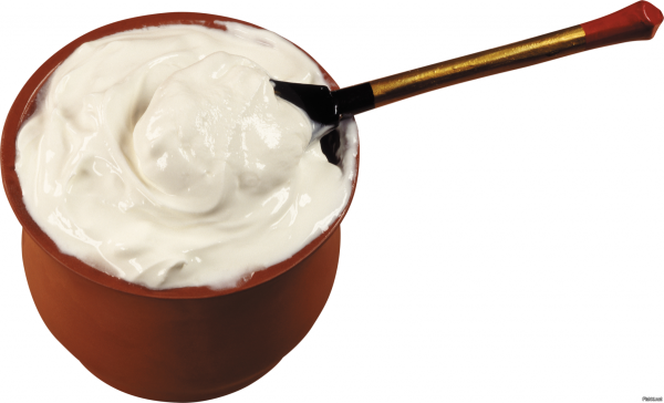 Сметана на прозрачном фоне