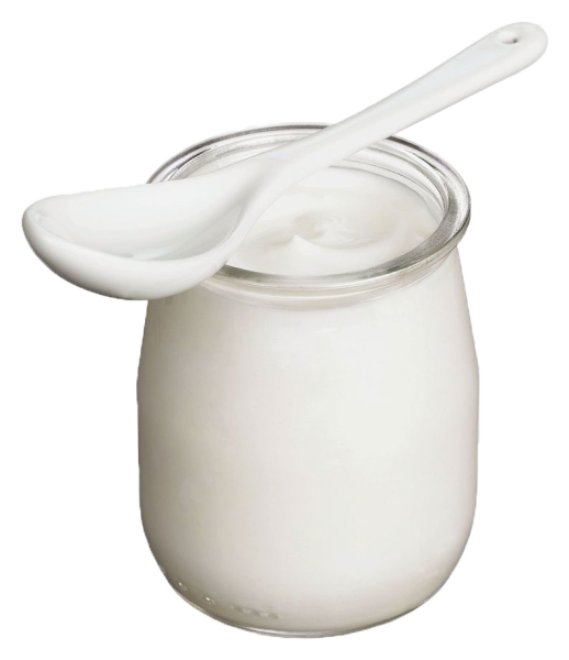Йогурт на белом фоне