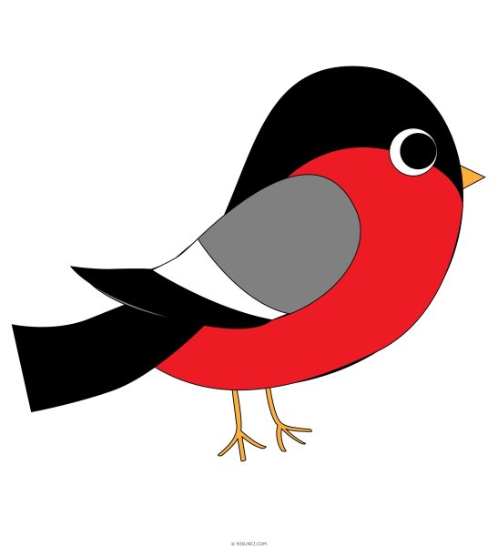 Снегирь шаблон