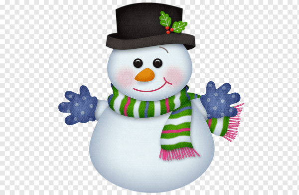 Снеговик клипарт на прозрачном фоне