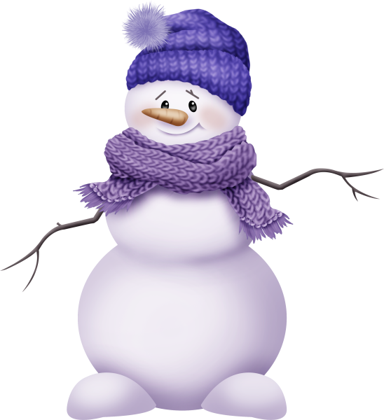 Снеговик на прозрачном фоне