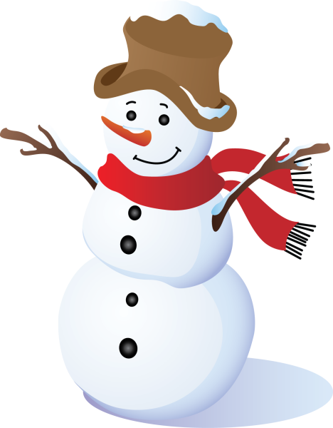 Снеговик на прозрачном фоне