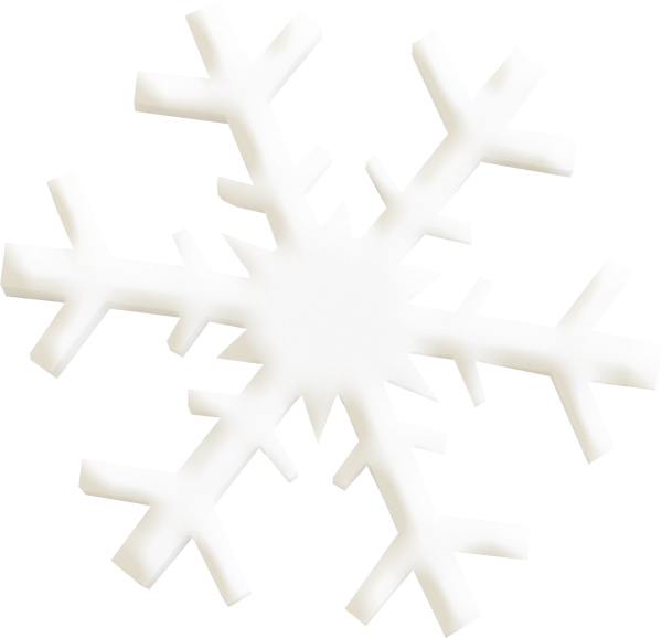 Белые снежинки без фона