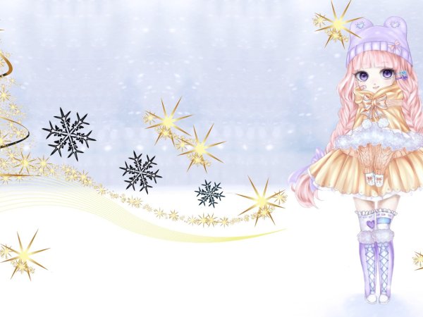 Снежинки аниме