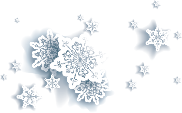 Снежинки на прозрачном фоне