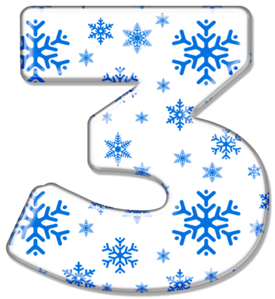 Снежинки с цифрами