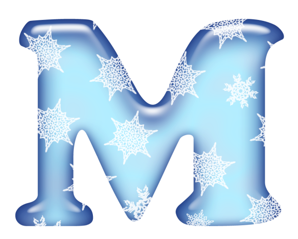Буквы в зимнем стиле алфавит