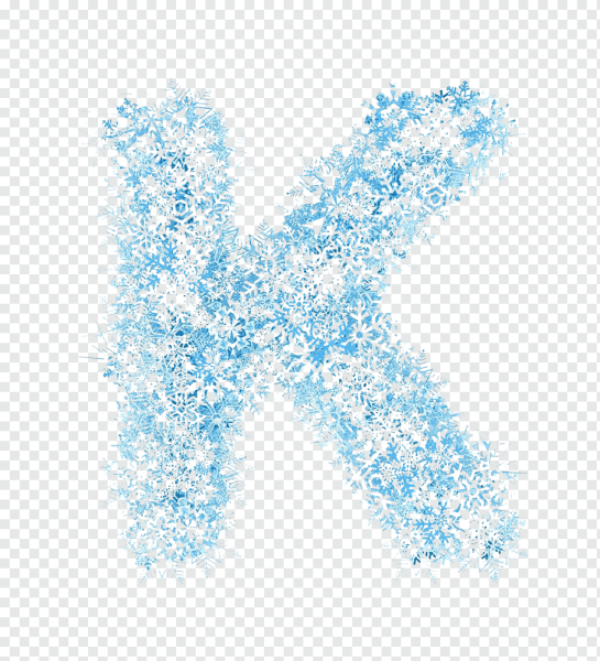 Буквы в виде снежинок