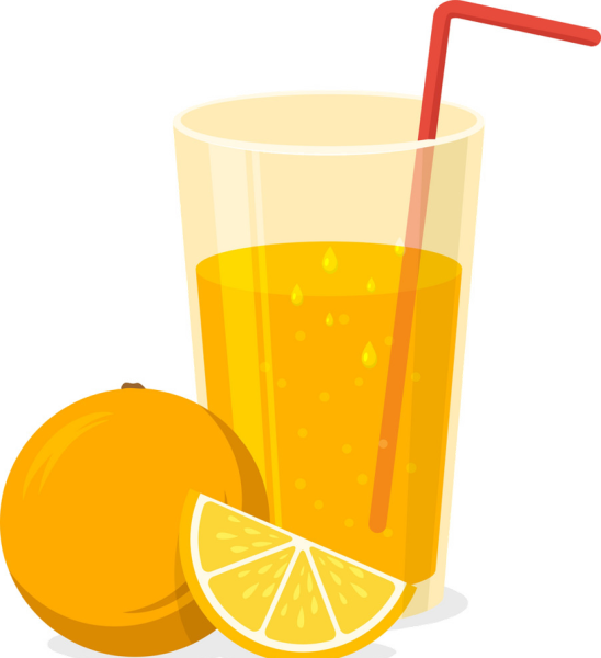 Стакан сока мультяшный