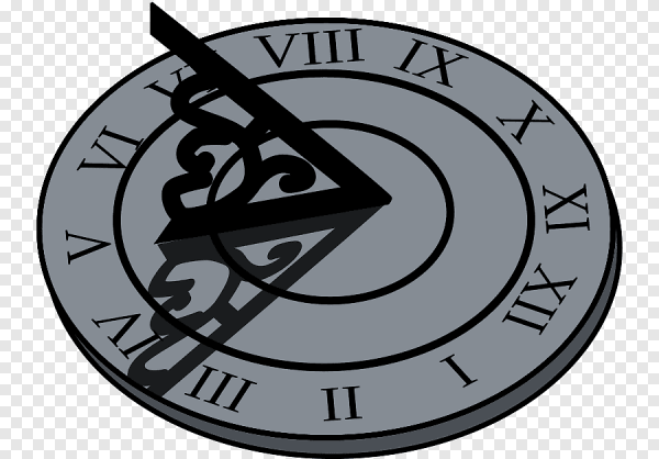 Солнечные часы на прозрачном фоне